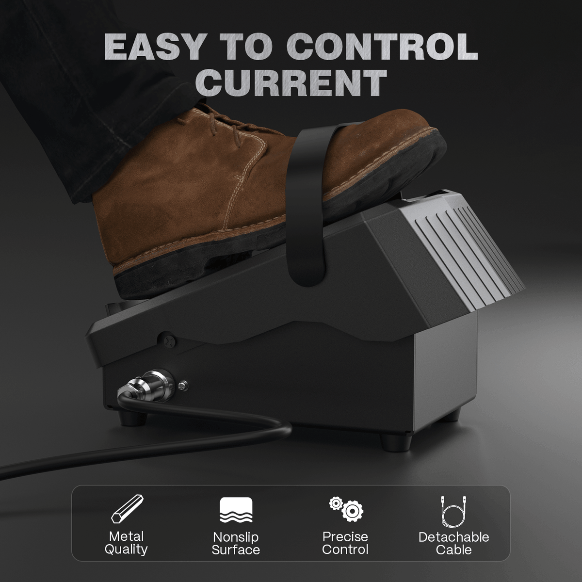 5-Pin Remote Amp Control with Strap Foot Pedal for TIG Welder