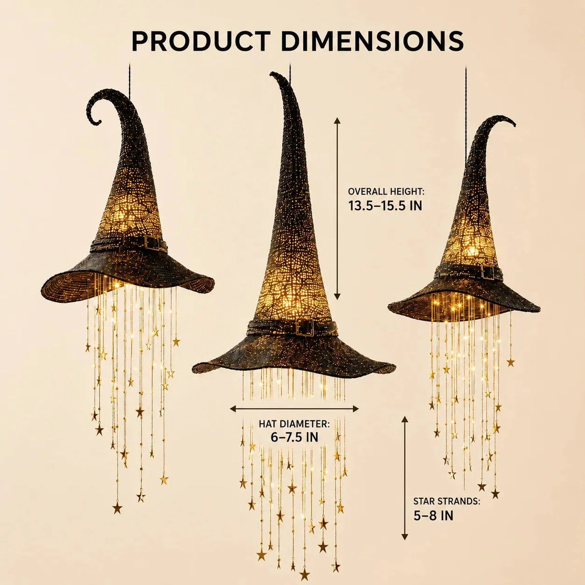 🔮 Lighted Witch Hat Hanging Chime Where Halloween Magic Meets Enchanted Glow