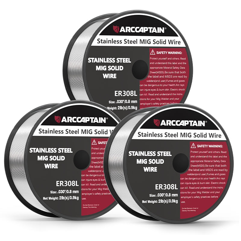ARCCAPTAIN ER308L Solid Wire 2 Lbs Stainless Steel MIG Welding Wire
