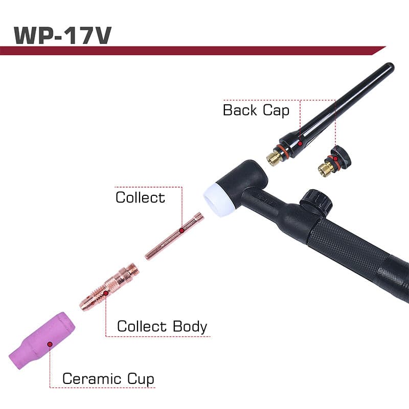 WP-17V 150 Amps 10-25mm TIG Welding Torch with 13ft Hose