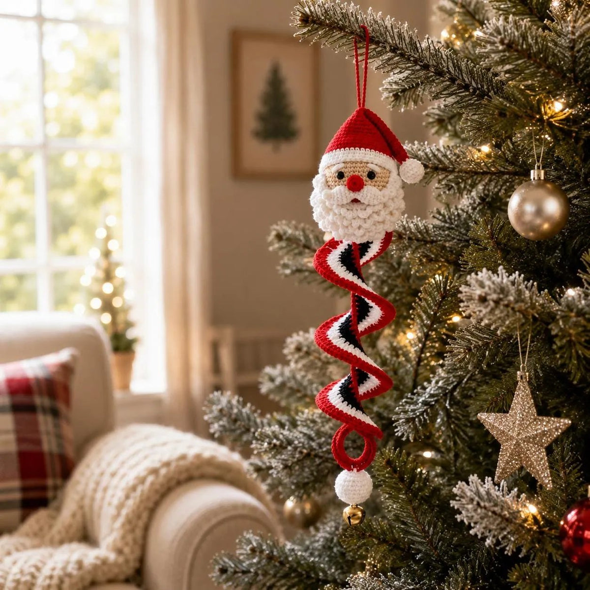 🔥 LAST DAY 49% OFF – ☃️ Crochet Snowman Spiral Ornament DIY Kit | Complete Beginner-Friendly Set with Soft Yarn, Crochet Hook, Festive Beads, Snowflakes & Step-by-Step Guide 🧶🎄✨