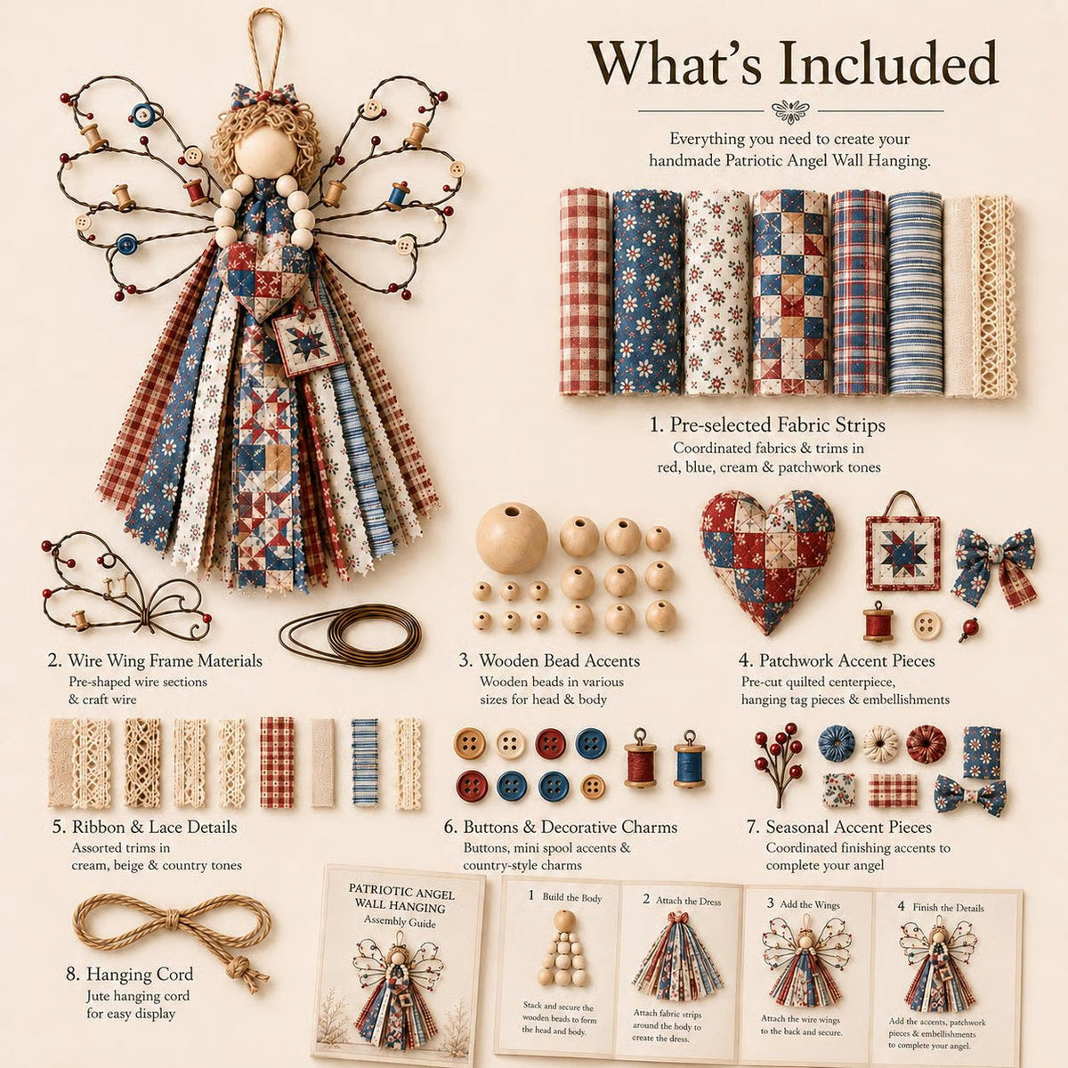 🔥Last Day 49% OFF - 🪽 Angel Fabric Hanging DIY Kit
