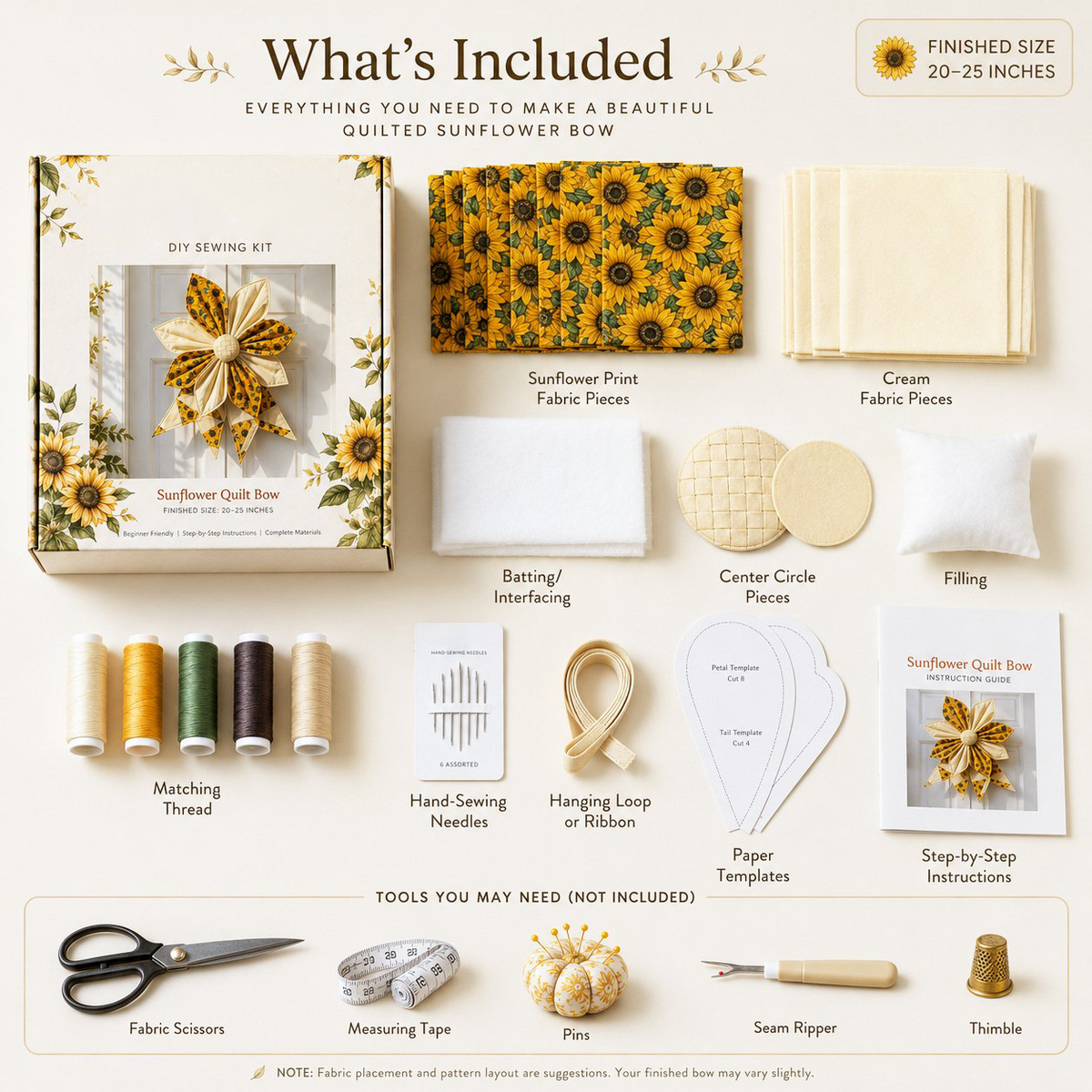 ✨Large Patchwork Bow Sewing Kit