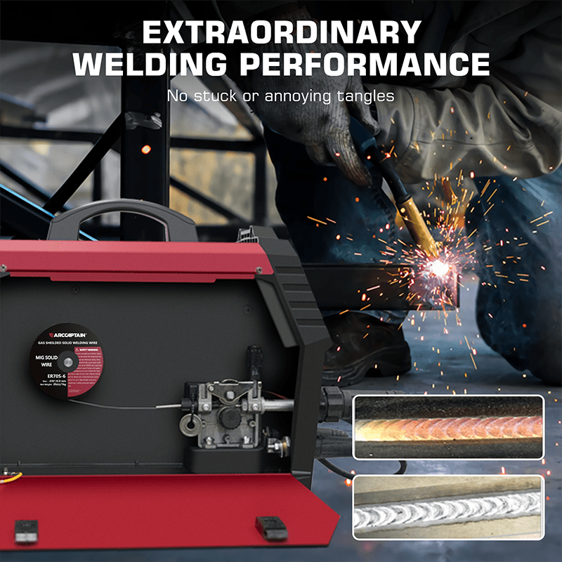 Arccaptain 2 Lbs ER70S-6 MIG Welding Wire Gas Solid Wire