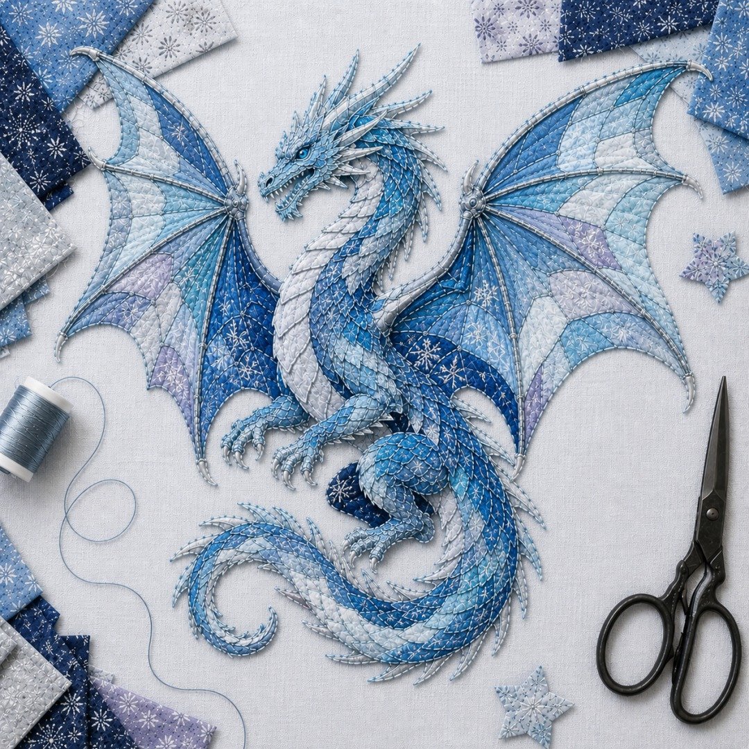 ⏳🌙 Beginner-Friendly Mythic Wilds DIY Layered Patchwork Art Kit | Complete Kit with Patterned Fabrics, Sewing Materials & Step-by-Step Guide Included 💕