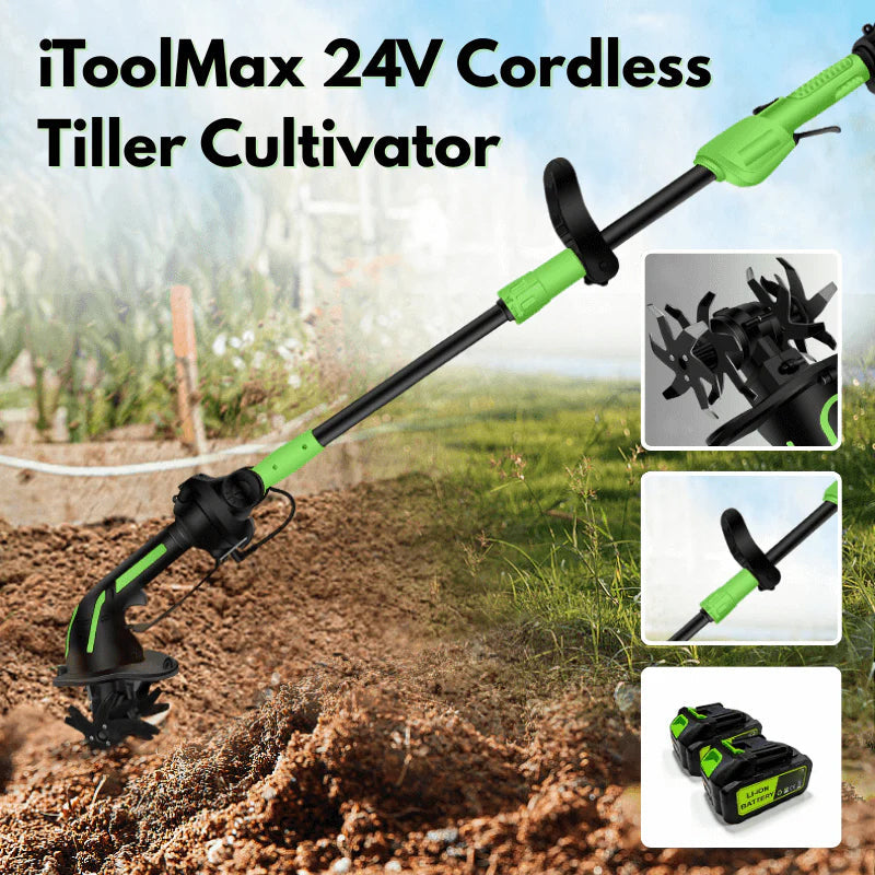🔥Zavrlygoods™ Multifunctional 2-in-1 Cordless Tiller & Cultivator with Telescopic Pole