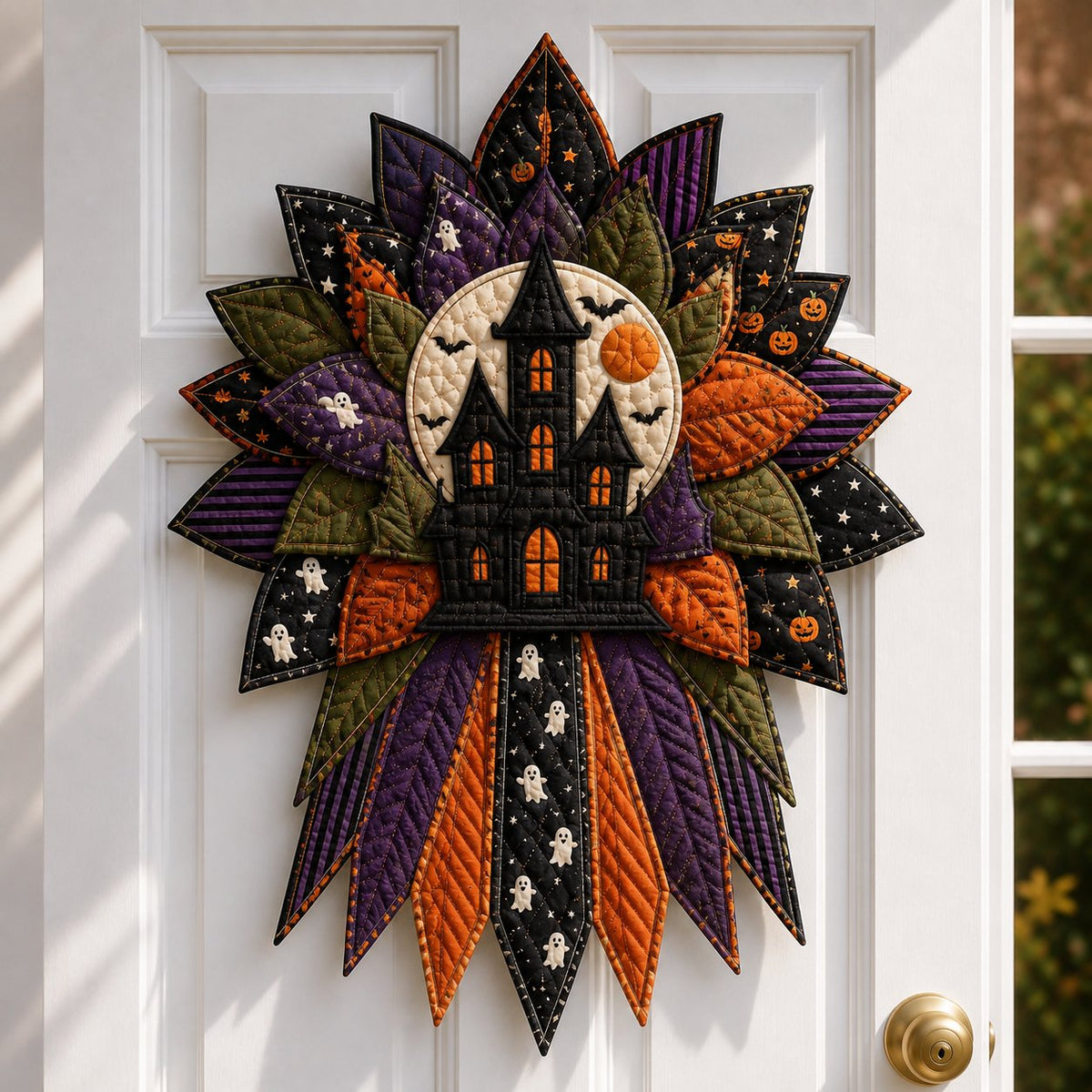 🔥Last Day 49% OFF - 🎃DIY Quilted Halloween Pumpkin Door Hanger Kit