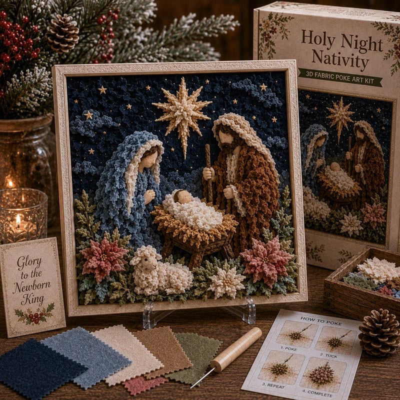 🔥 Last Day 49% OFF - ✝️3D Christian Fabric Poke Art Kit(📦Buy 3 Free Shipping)