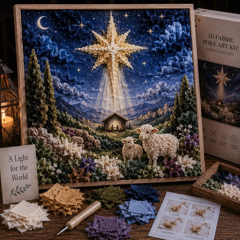 🔥 Last Day 49% OFF - ✝️3D Christian Fabric Poke Art Kit(📦Buy 3 Free Shipping)