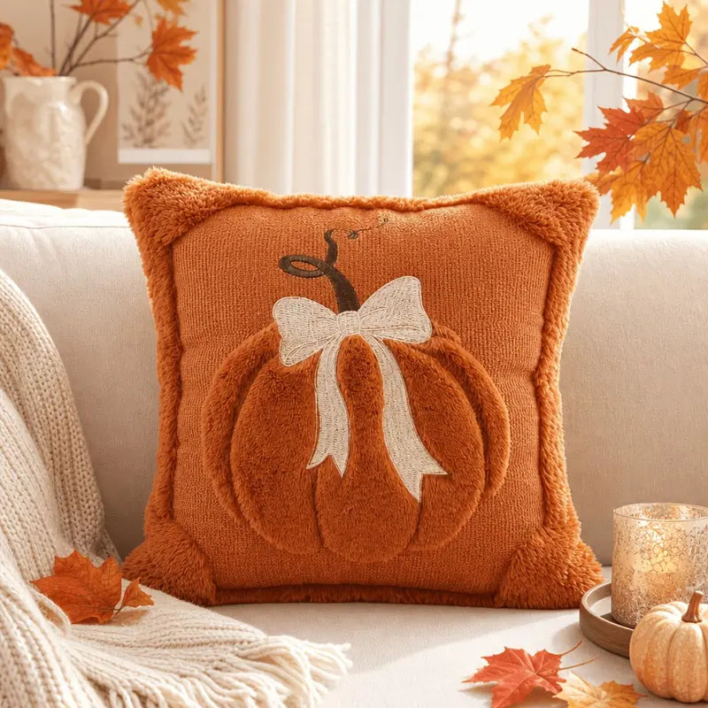 Jacquard Pumpkin Pillow Covers 2-Pack