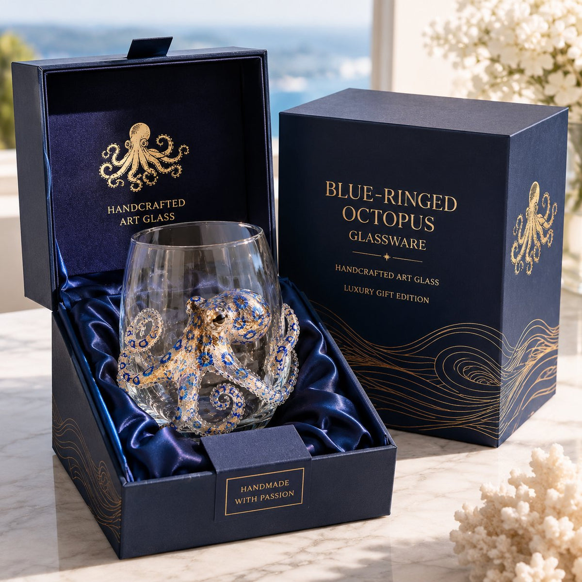 🌊 3D Ocean Animal Artisan Glassware Collection | For Fresher Sips, Sunlight-Catching Details, Coastal Elegance & Elevated Home Bar Vibes ✨