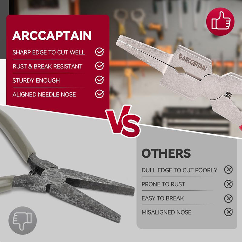 Arccaptain 8 Inch 7-in-1 MIG Welding Pliers, Multifunctional Welder Pliers