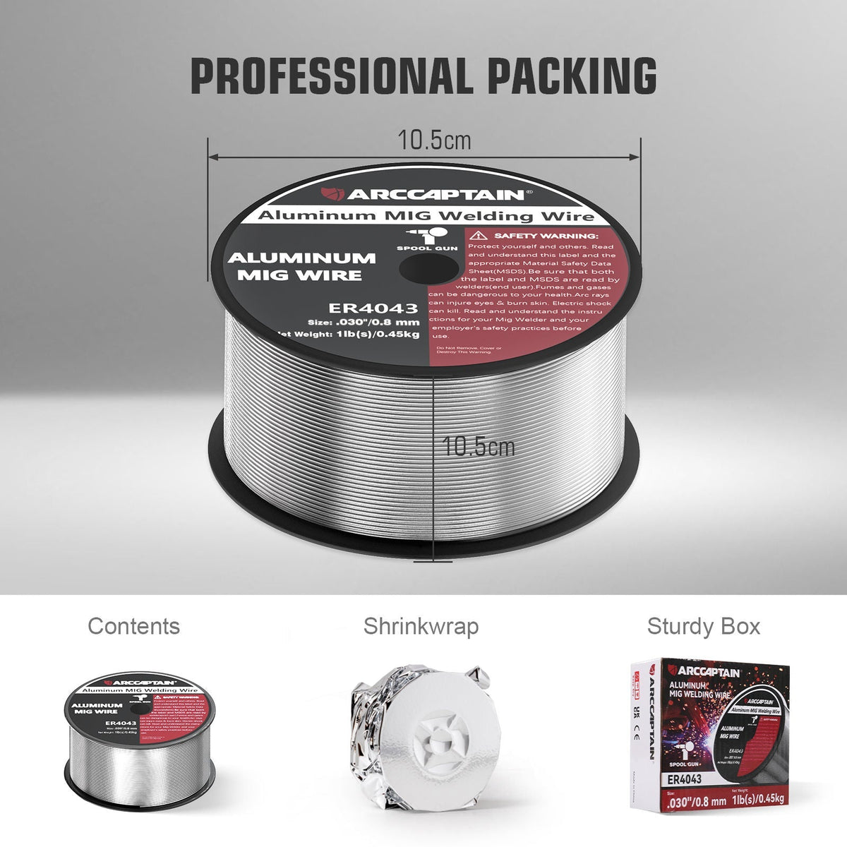 ARCCAPTAIN Aluminum Welding Wire 1 Pound Aluminum MIG Wire
