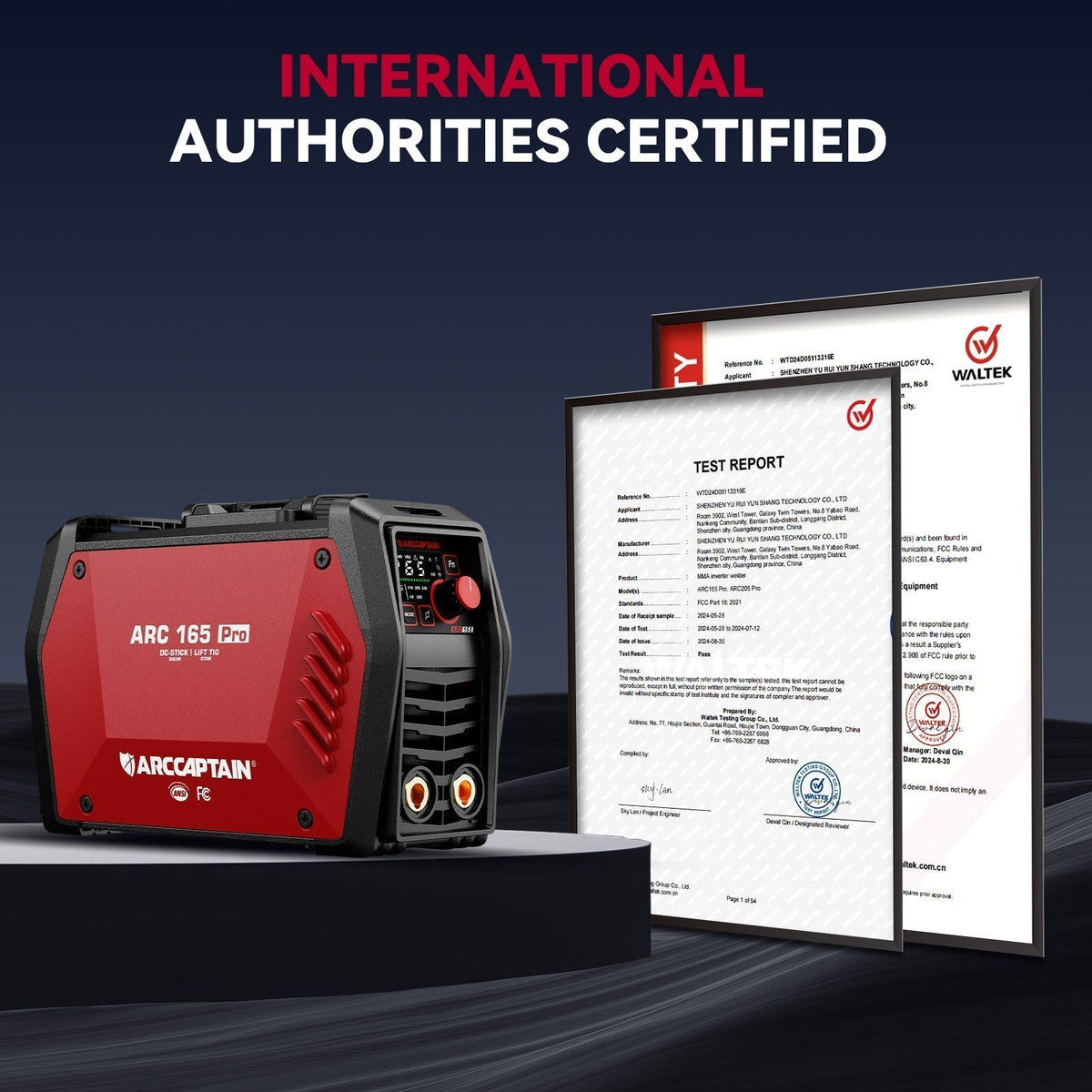 Arccaptain iControl ARC165 PRO Advanced SYN Stick and Lift TIG Welder