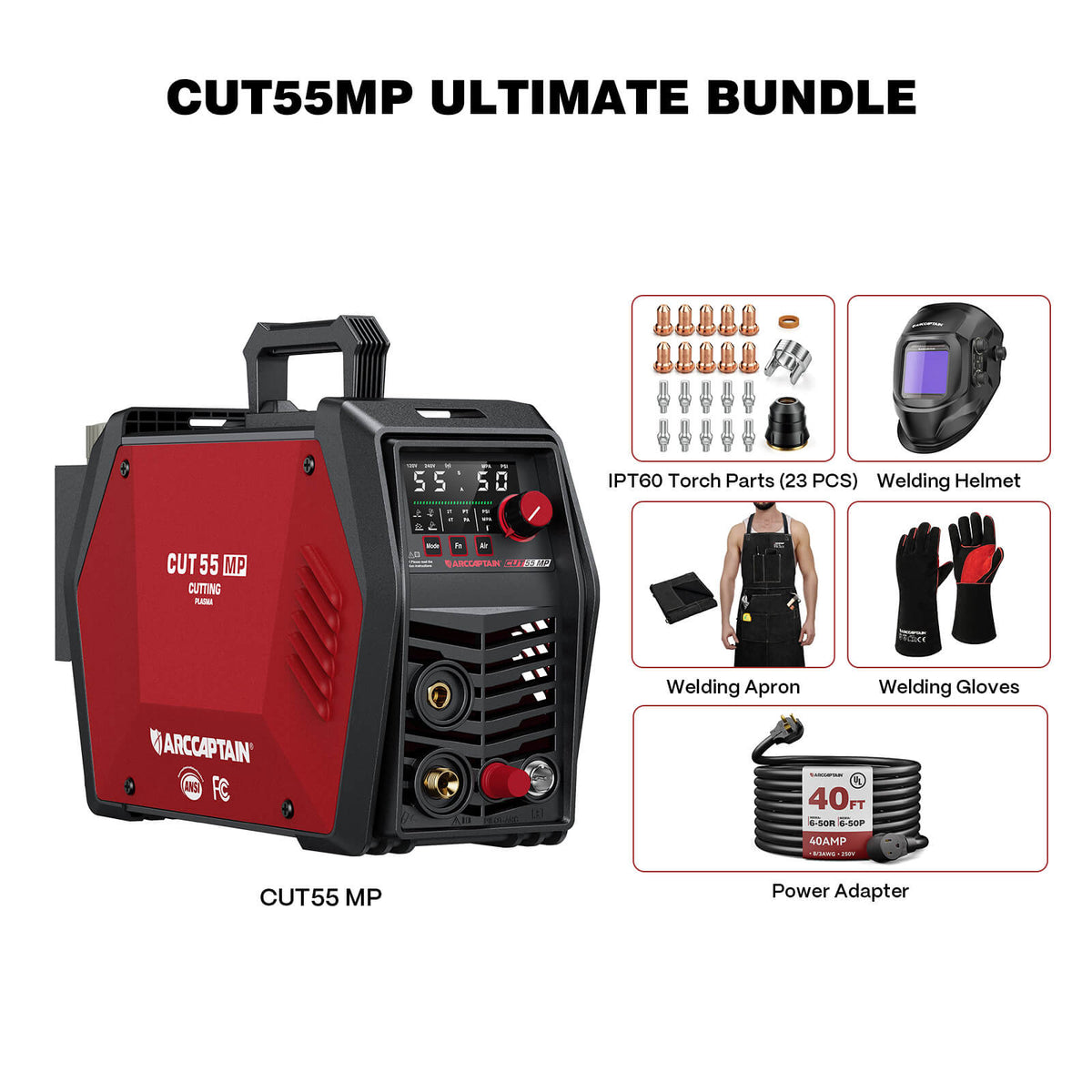 CUT55 MP welding machine with accessories