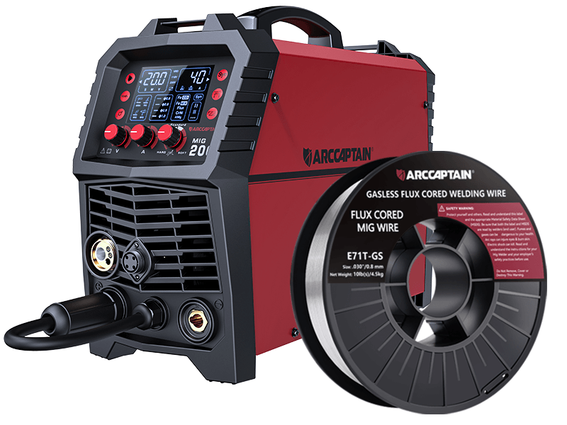 ARCCAPTAIN E71T-GS 10LB Gasless Flux Core Wire, Self-Shielded, All Positions