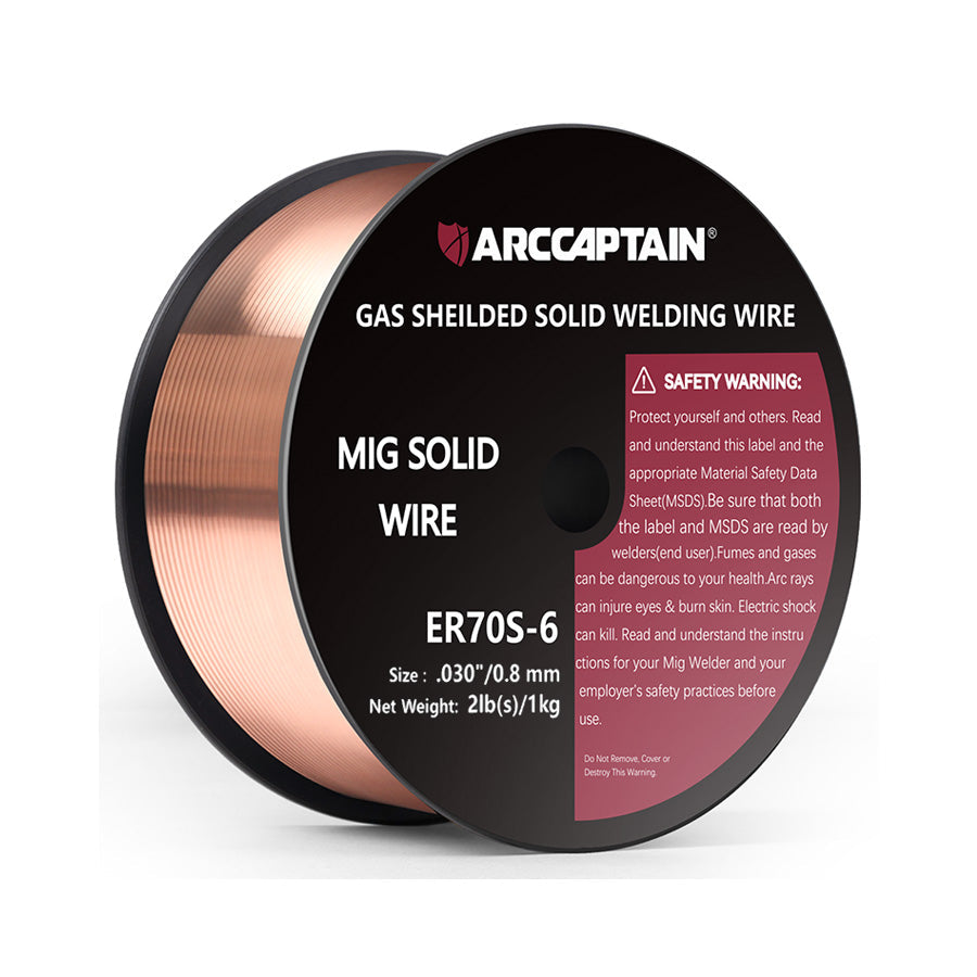 Arccaptain 2 Lbs ER70S-6 MIG Welding Wire Gas Solid Wire