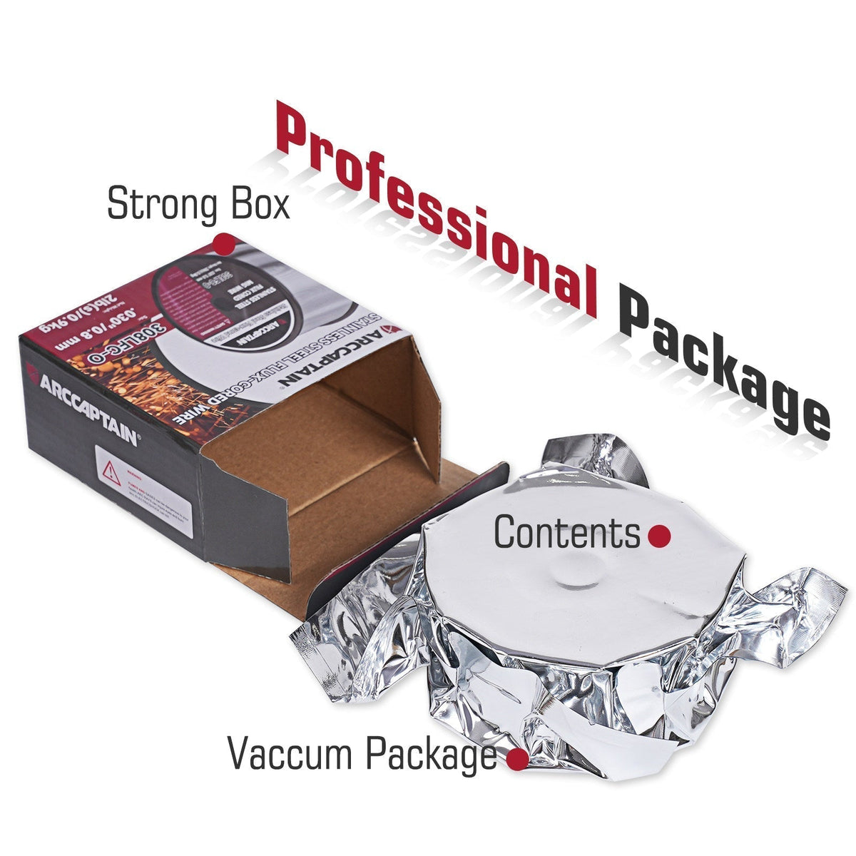 ARCCAPTAIN E308LFC-O Flux Cored Wire 2 Lbs Stainless Steel MIG Welding Wire