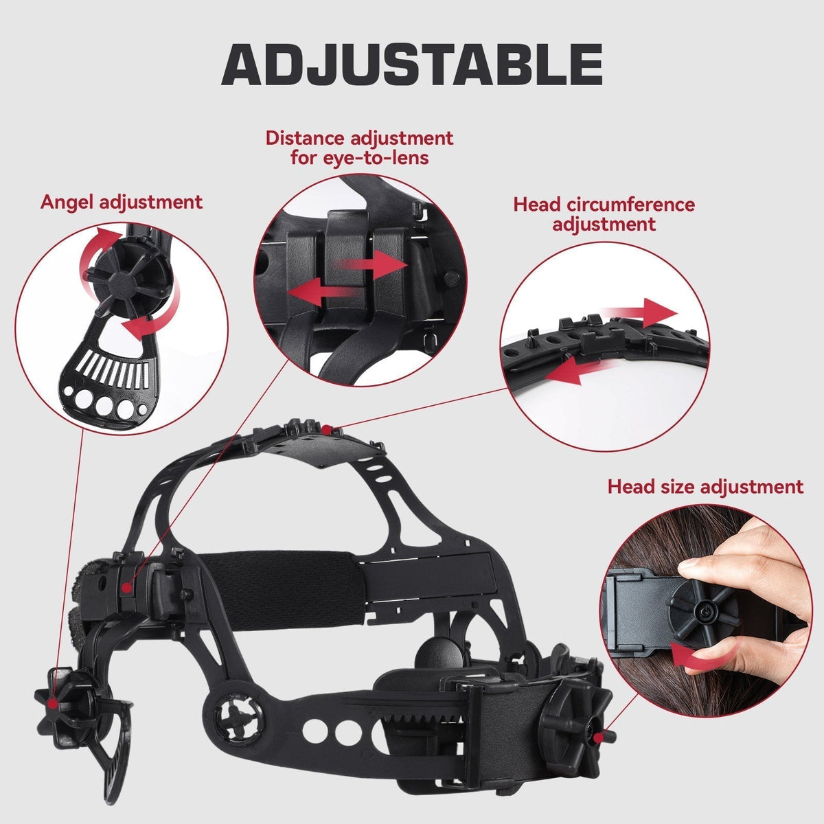 ClearLite X100 Adjustable Headgear Welding Helmet Headgear for Welding Hood