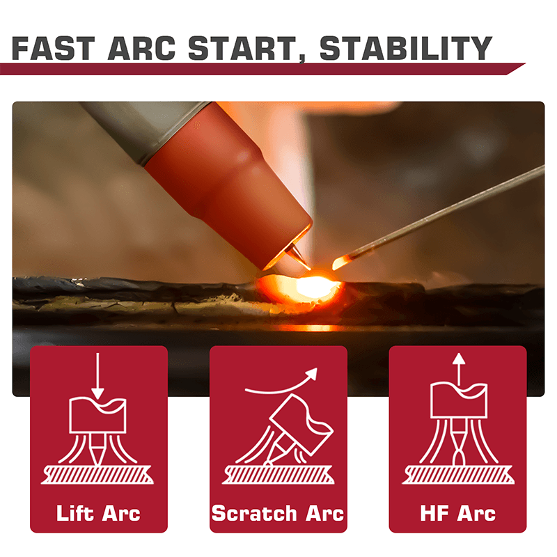 ARCCAPTAIN High Frequency Air Cooled TIG200 DC TIG Torch 13-FT 150 Amps Gun
