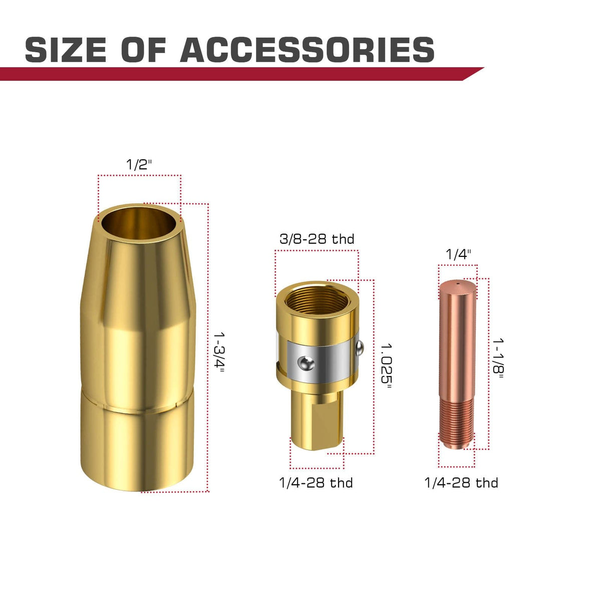 Miller M-100 MIG Gun Parts M15 Replacement MIG Gun Consumables Kit