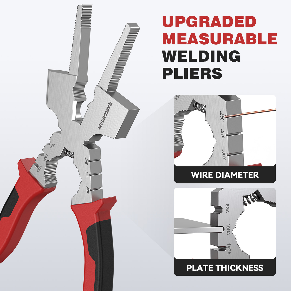 Arccaptain Upgraded MIG Pliers with Rentention Chain