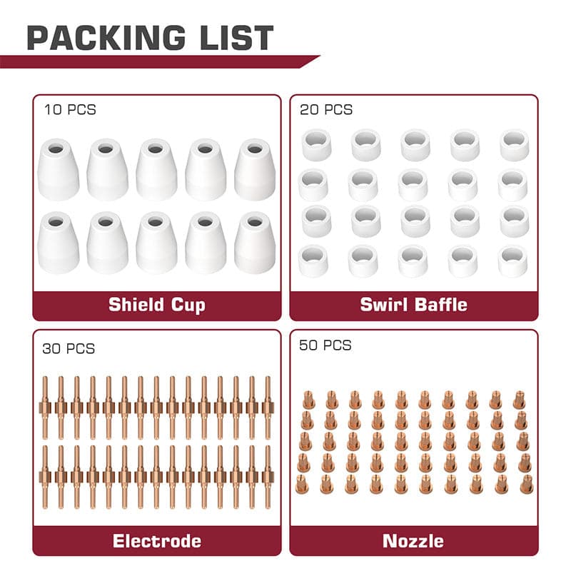 PT31 Plasma Cutter Consumables Kits Fit CUT50