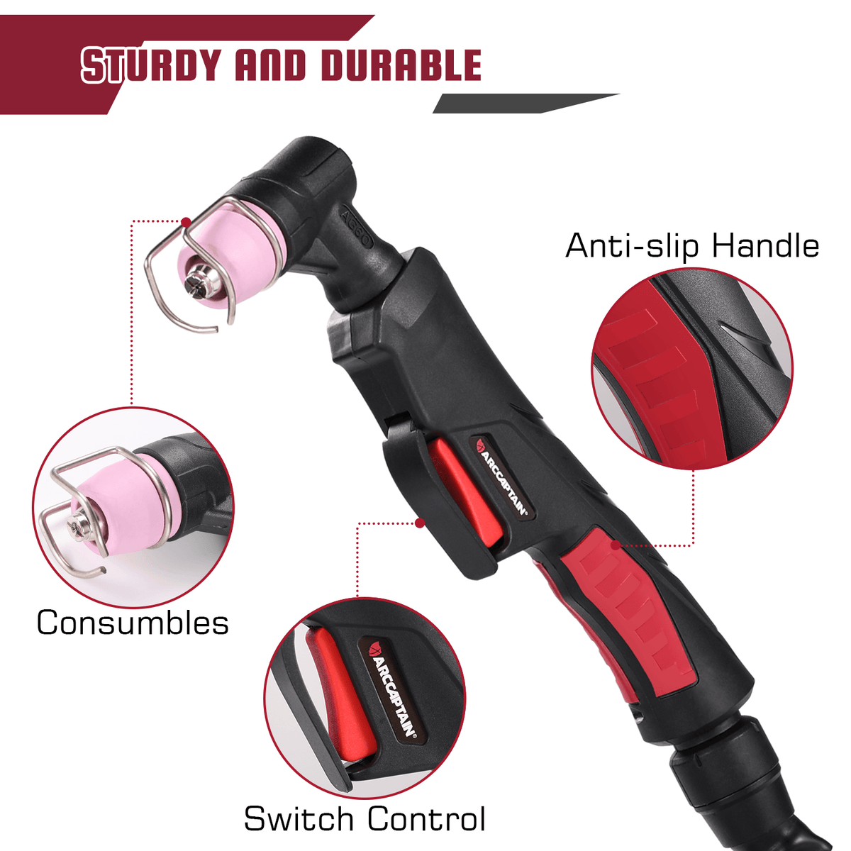 ARCCAPTAIN AG60 Pilot Arc Non-Touch Plasma Cutting Torch