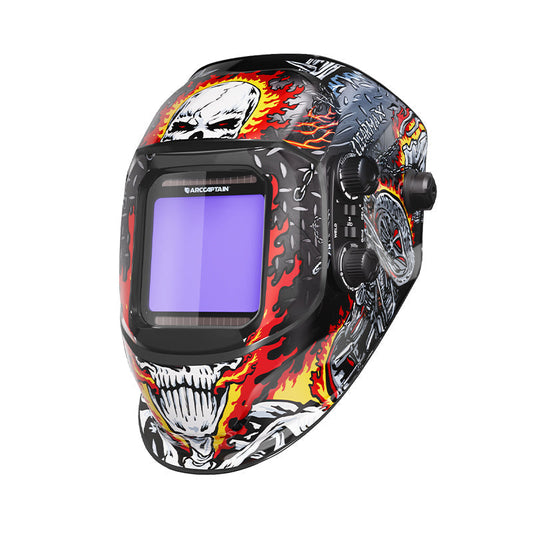 VisionMax X200 Large Viewing Screen Welding Headgear Skull Knight