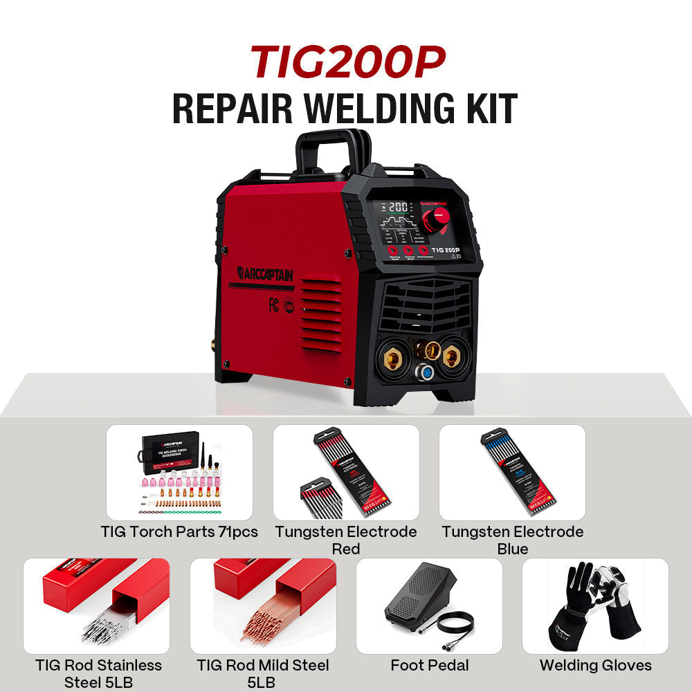 Arccaptain TIG200P DC Pulse 200Amp TIG Welding Machine