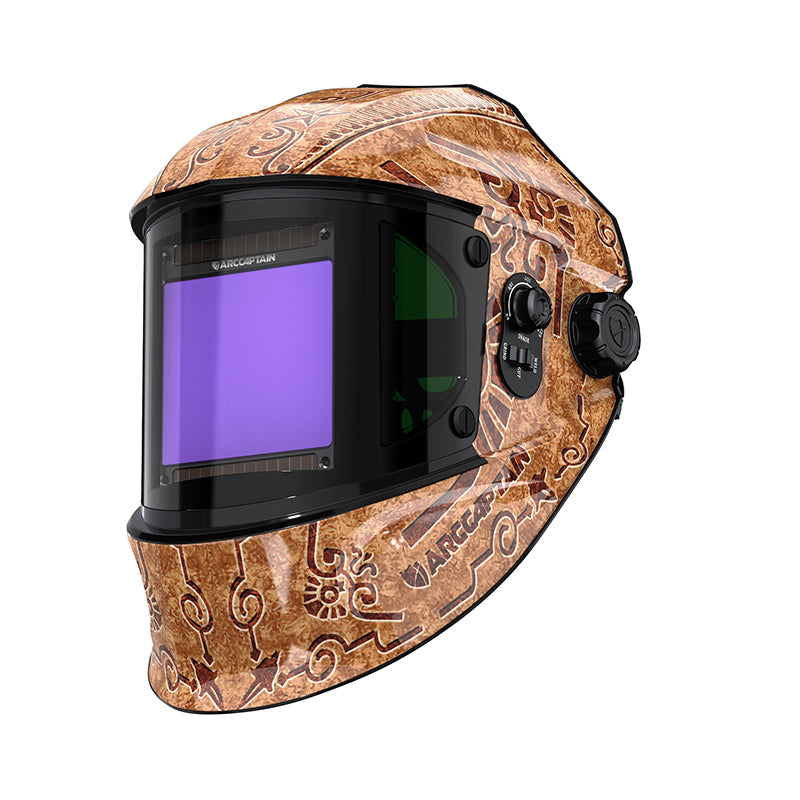 EXSpace X300 Welding Helmets with Auto Darkening Wood Etched