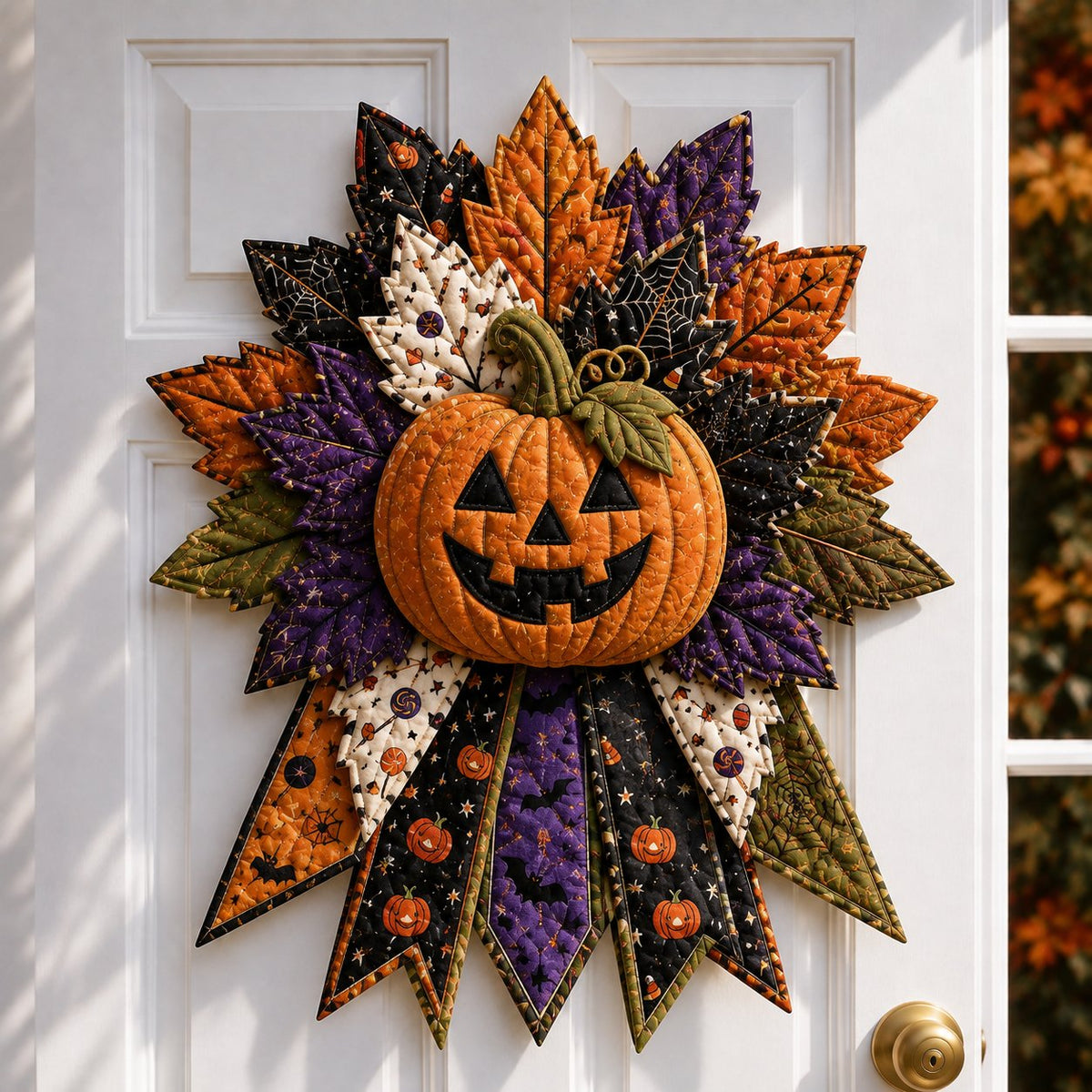 🔥Last Day 49% OFF - 🎃DIY Quilted Halloween Pumpkin Door Hanger Kit