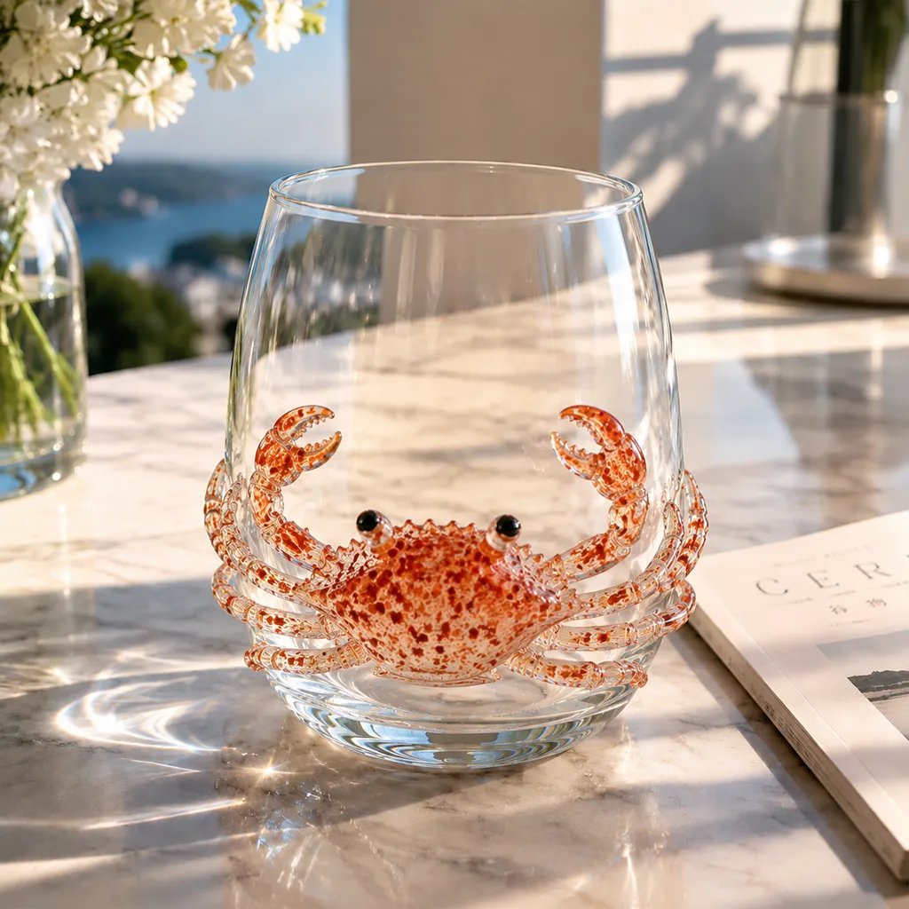 🌊 3D Ocean Animal Artisan Glassware Collection | For Fresher Sips, Sunlight-Catching Details, Coastal Elegance & Elevated Home Bar Vibes ✨
