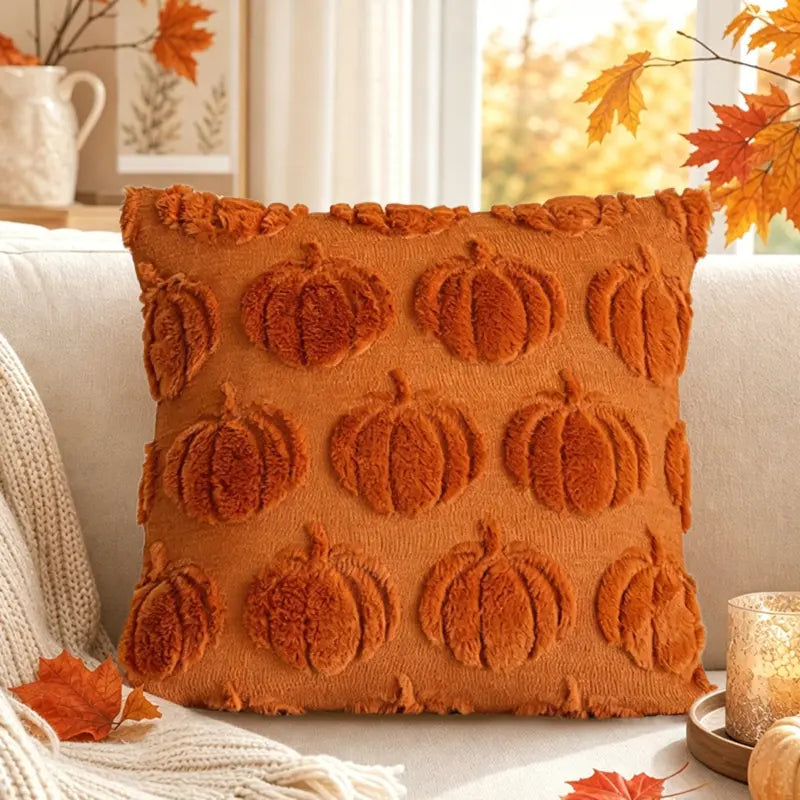 Jacquard Pumpkin Pillow Covers 2-Pack