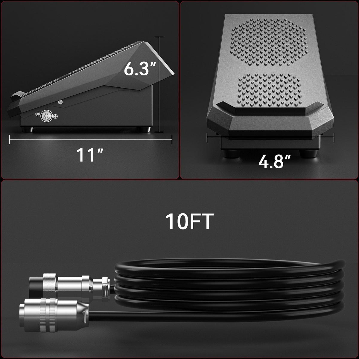 10 Ft Cable Remote Amp Control TIG Welder Foot Pedal