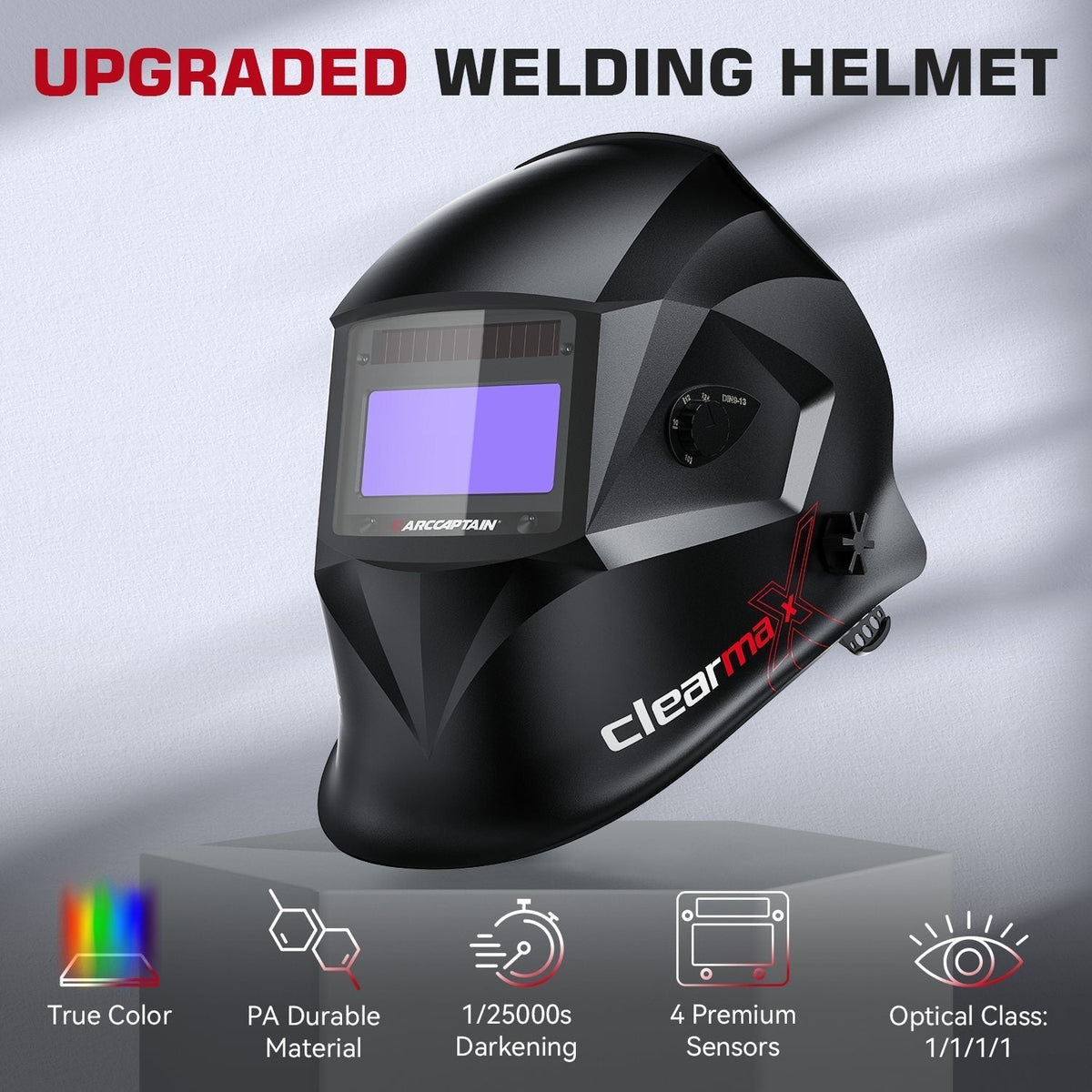 ClearLite X100 Welding Helmets with Auto Darkening 3.86''x1.69''