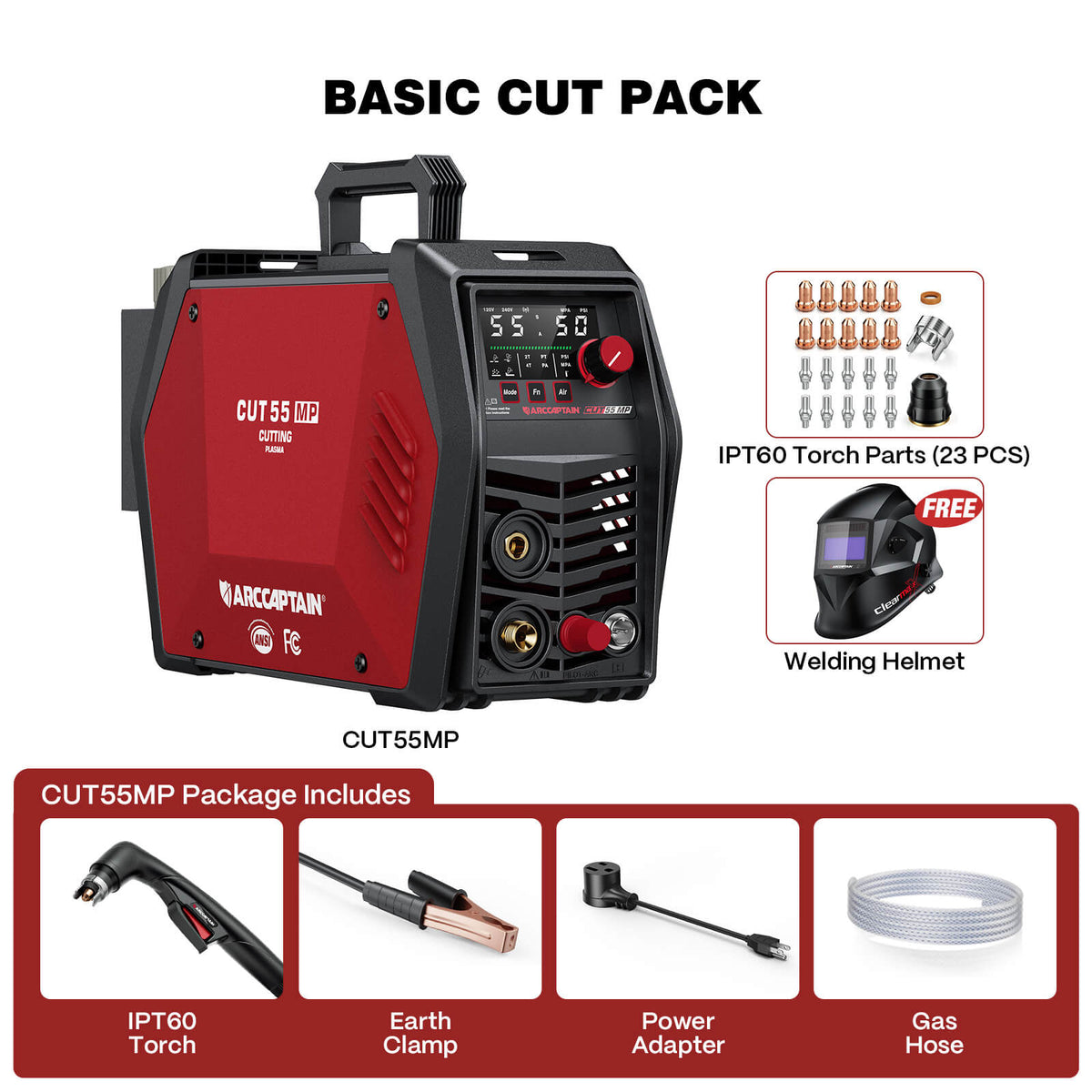 Arccaptain CUT55 MP Multi-Process Pilot Arc Plasma Cutter