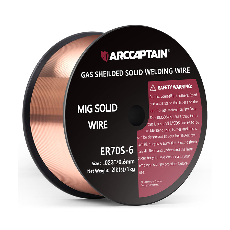 Arccaptain 2 Lbs ER70S-6 MIG Welding Wire Gas Solid Wire