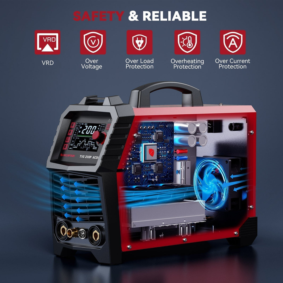 Arccaptain TIG200P AC DC TIG Welder ProSaver Bundle