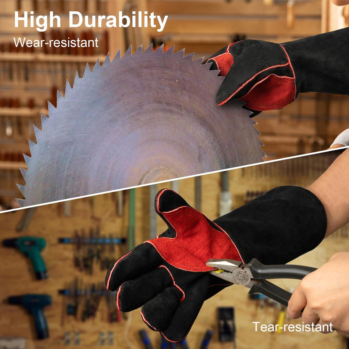 ARCCAPTAIN 16 inches Multifunction Cowhide Leather Welding Gloves
